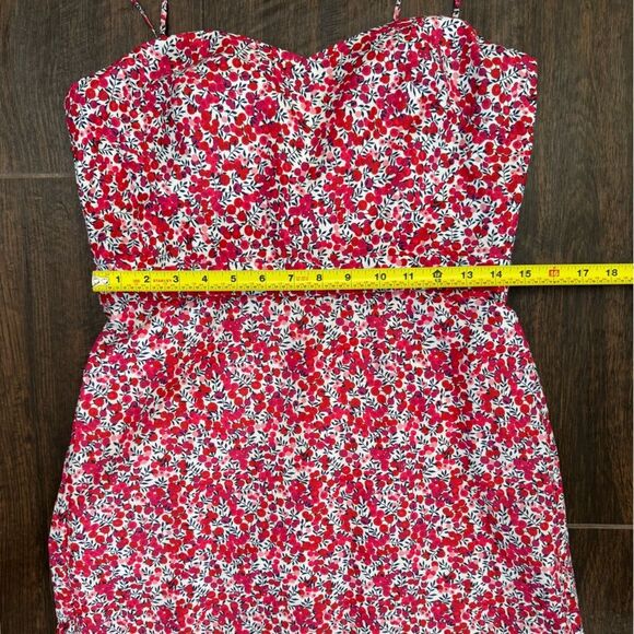 J Crew x Liberty of London Wiltshire Fit & Flare Midi Dress, Floral Berry, Sz 8T - Picture 7 of 17